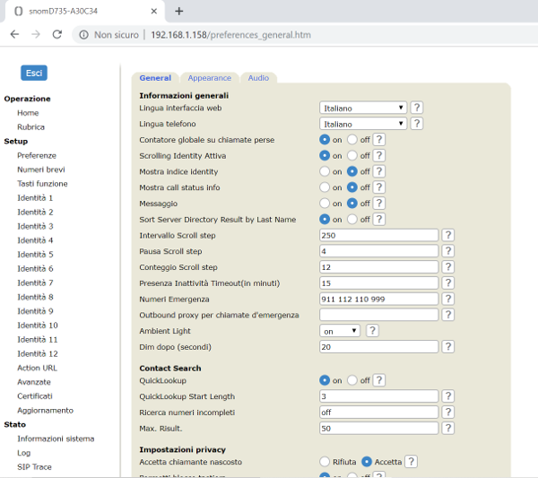 SNO Interface 